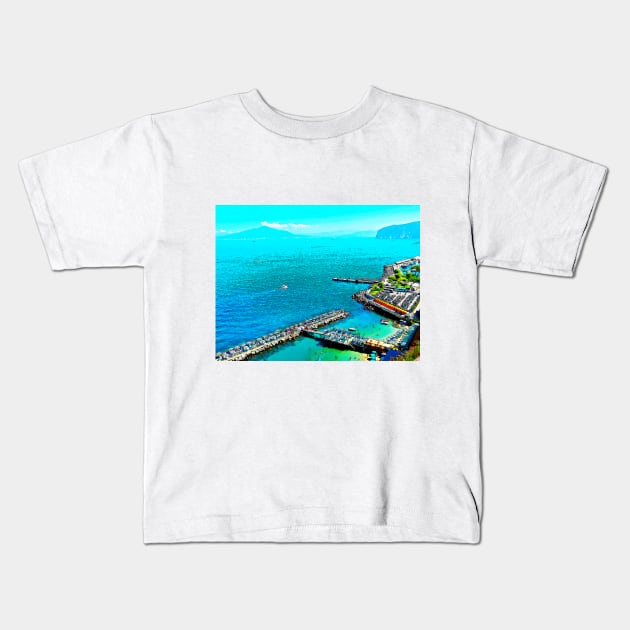 Marina Piccola Bay, Sorrento, Italy Kids T-Shirt by fantastic-designs